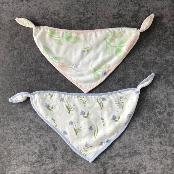Little Unicorn Floral Bandana Bibs Set of 2 - Picture 1 of 15